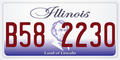 IL license plate B582230