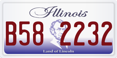 IL license plate B582232