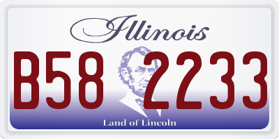 IL license plate B582233
