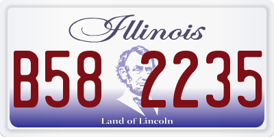 IL license plate B582235