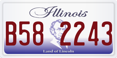 IL license plate B582243