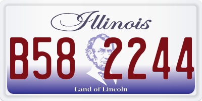IL license plate B582244
