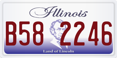 IL license plate B582246
