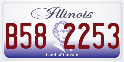 IL license plate B582253