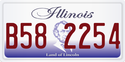 IL license plate B582254