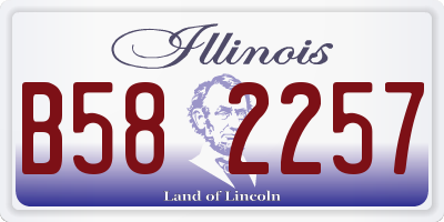 IL license plate B582257