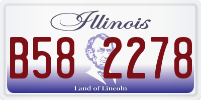 IL license plate B582278