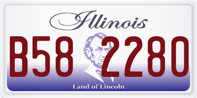 IL license plate B582280