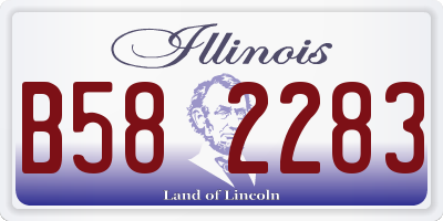 IL license plate B582283