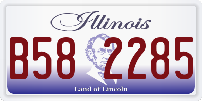 IL license plate B582285