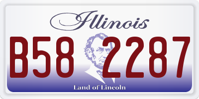 IL license plate B582287
