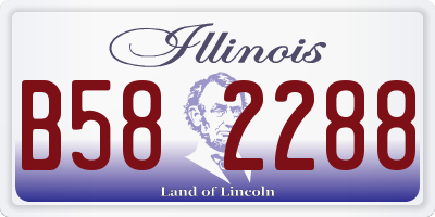 IL license plate B582288