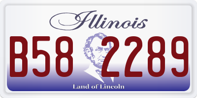 IL license plate B582289