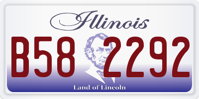 IL license plate B582292