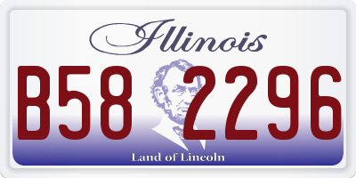IL license plate B582296