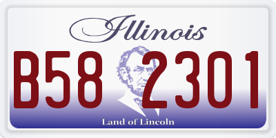 IL license plate B582301