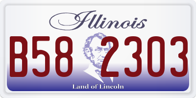 IL license plate B582303