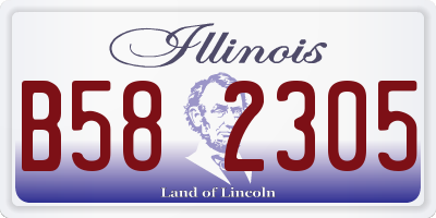 IL license plate B582305