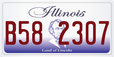 IL license plate B582307