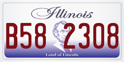 IL license plate B582308