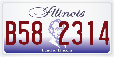 IL license plate B582314