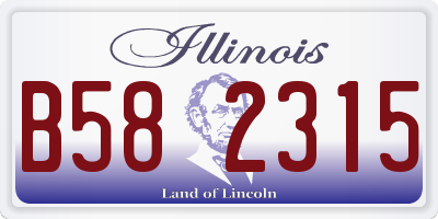 IL license plate B582315