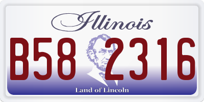 IL license plate B582316
