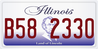 IL license plate B582330