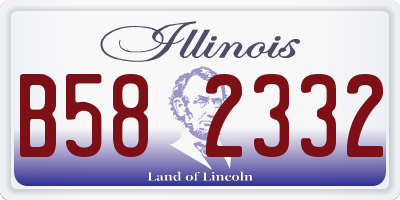 IL license plate B582332