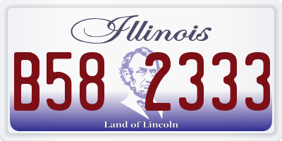 IL license plate B582333