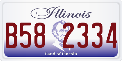 IL license plate B582334