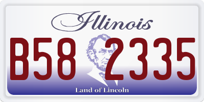 IL license plate B582335
