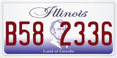 IL license plate B582336