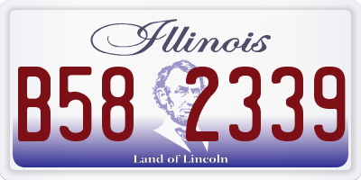 IL license plate B582339