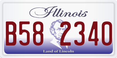 IL license plate B582340