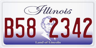 IL license plate B582342
