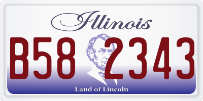 IL license plate B582343