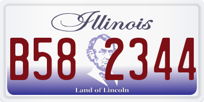IL license plate B582344