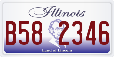IL license plate B582346