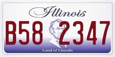 IL license plate B582347
