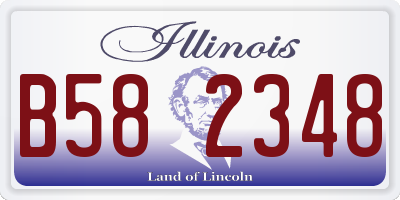 IL license plate B582348