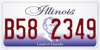 IL license plate B582349