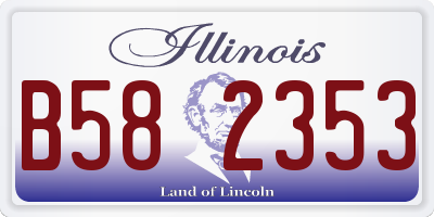 IL license plate B582353
