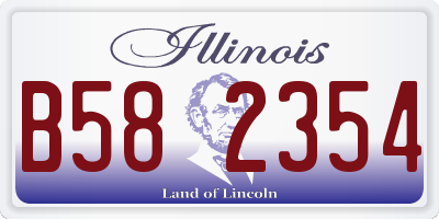 IL license plate B582354