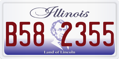 IL license plate B582355