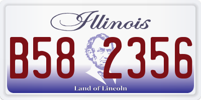 IL license plate B582356