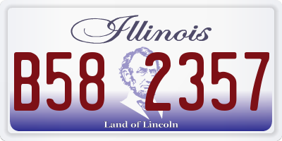 IL license plate B582357