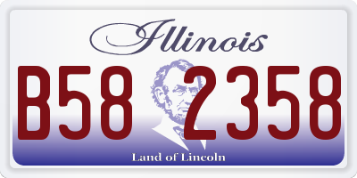 IL license plate B582358