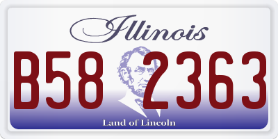 IL license plate B582363