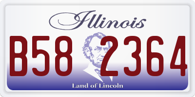 IL license plate B582364